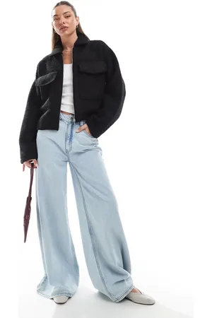 ONLY Zip through boucle jacket in
