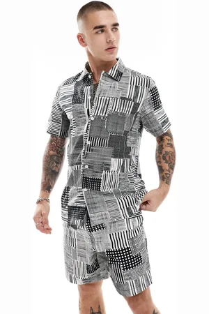 Farah Chiltern short sleeve shirt in and white archive print (part of a set)
