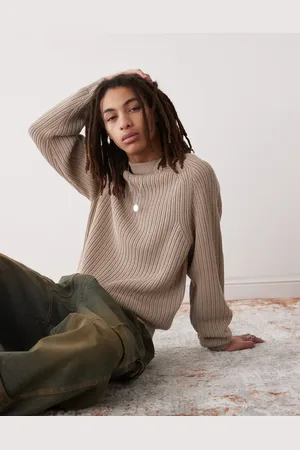 COLLUSION Knitted crew neck jumper in -Blue