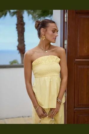 South Beach X Misha Grimes ruffle bandeau beach top in (part of a set)