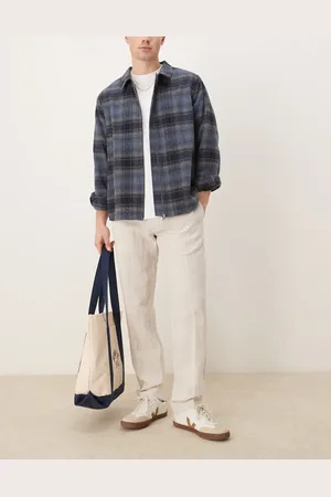 SELECTED Leroy straight fit linen pants in cream-White