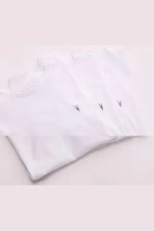 AllSaints Brace 3 pack brushed cotton t-shirts in