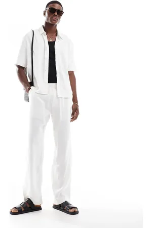 Bershka Linen rich pants in (part of a set)