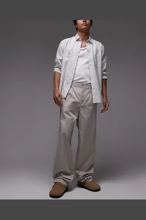 ARKET Cotton loose fit chino pants in -Neutral
