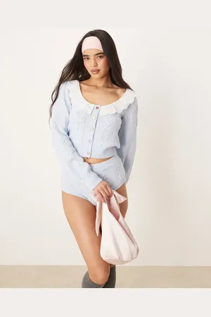 For Love & Lemons Cupid cable knit cardigan in (part of a set)