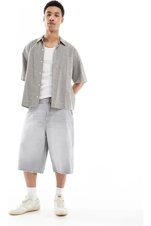 Bershka Skater fit denim shorts in