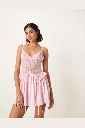 For Love & Lemons Ily embroidery mini dress in lace
