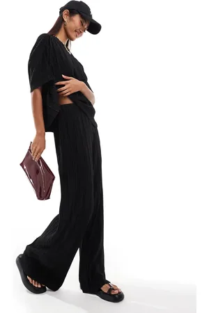 ONLY Plisse wide leg pants in (part of a set)