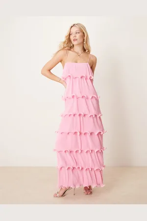 Pretty Lavish Tiered ruffle maxi dress in