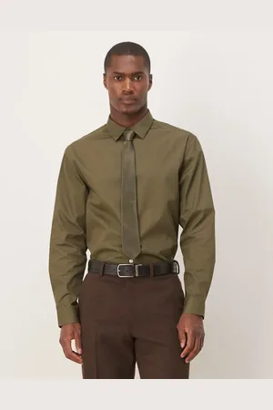 ASOS Formal easy iron poplin regular shirt in -Green