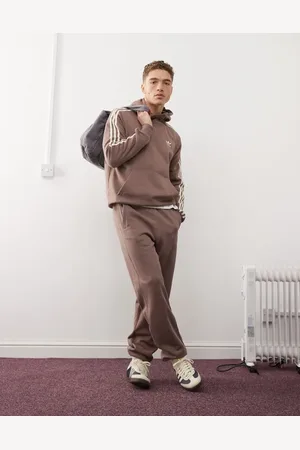 adidas Trefoil Essentials trackies in brown