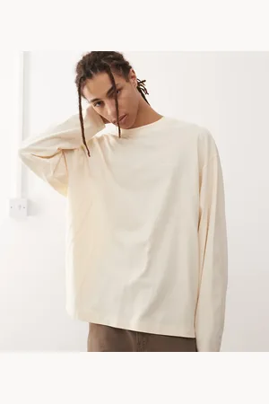COLLUSION Pique long sleeve t-shirt in -White