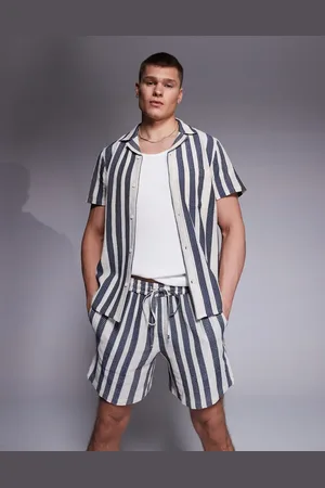 South Beach Textured stripe beach shorts in (part of a set)