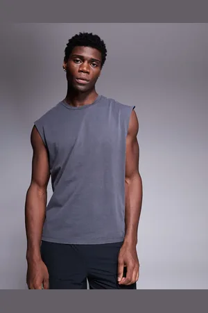 ADPT. Boxy singlet in washed grey
