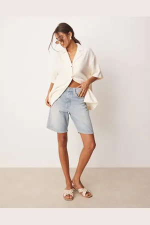 Free People Montana relaxed jorts in blue