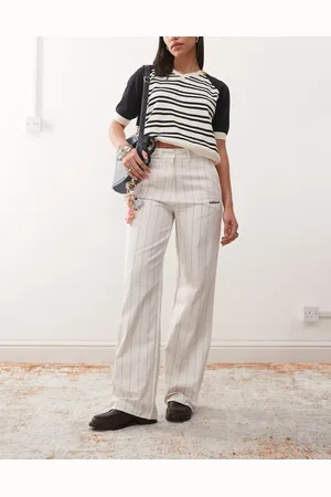 adidas Pants in cream pinstripe