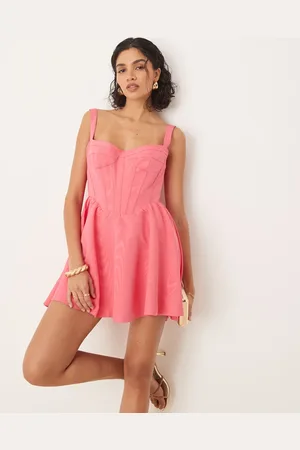 Bardot Corset mini dress in bubblegum pink