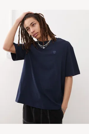 Timberland Dunstan River small logo oversized t-shirt in navy