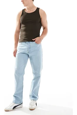 Dr Denim Dash regular fit straight leg jeans in stray pale used-Blue