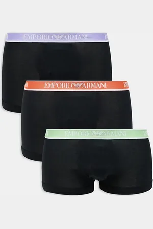 Emporio Armani Bodywear 3 pack core logoband trunks in black