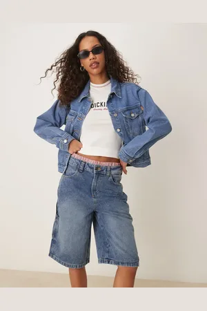 Dickies Denim carpenter jorts in rinsed with fade