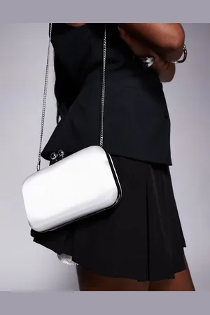 True Decadence Box clutch bag in satin-Pink