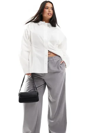 ONLY Tie waist wide leg pants in