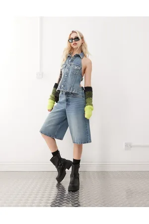 COLLUSION Denim jorts in -Blue