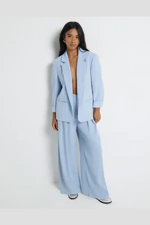 River Island Pleated wide leg pants in