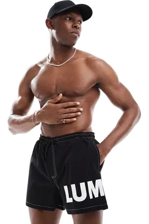River Island Luminis swim shorts in
