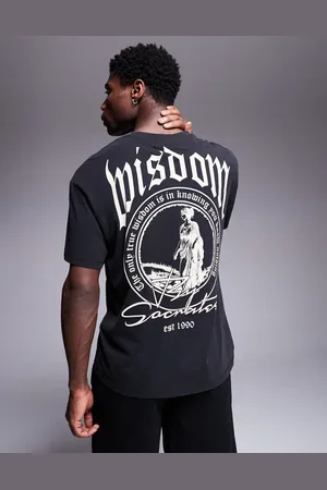 ADPT. Oversized t-shirt with gothic back print in
