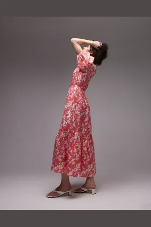 & OTHER STORIES Premium tiered volume maxi dress in