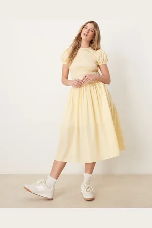 Glamorous Puff sleeve midaxi dress in -Multi