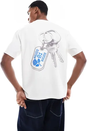 Pull&Bear SWTD resort printed t-shirt in ecru