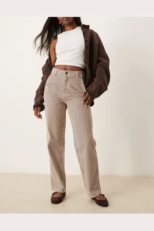 Dickies Hickory stripe relaxed fit denim carpenter pants in and white