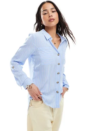 ONLY Long sleeve shirt in blue stripes