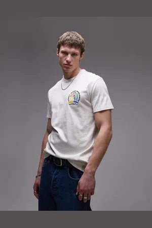 Tommy Hilfiger Colourful crest logo t-shirt in oat marl-Neutral