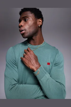HUGO BOSS San Cassius knitted crew neck jumper in green