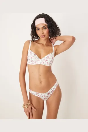 For Love & Lemons Thats Amore underwire bra in print (part of a set)-Multi