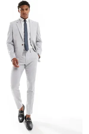 ASOS New skinny suit pants in crosshatch texture