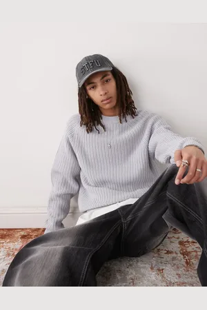 COLLUSION Knitted crew neck jumper in