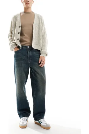 Only & Sons Fade loose fit jeans in vintage washed indigo-Blue