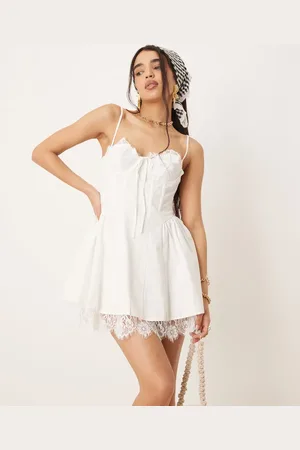 For Love & Lemons Shae lace detail mini dress in