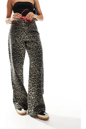 Threadbare Print straight leg jeans-Multi
