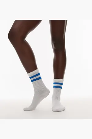 Topshop Sporty ribbed socks with stripe in