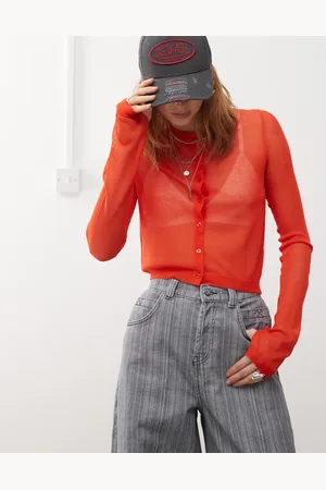COLLUSION Sheer knitted cardi in -Multi