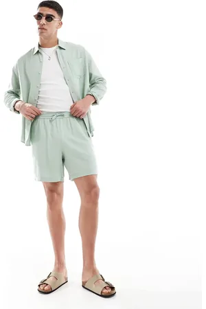 New Look Linen-blend pull on shorts in (part of a set)