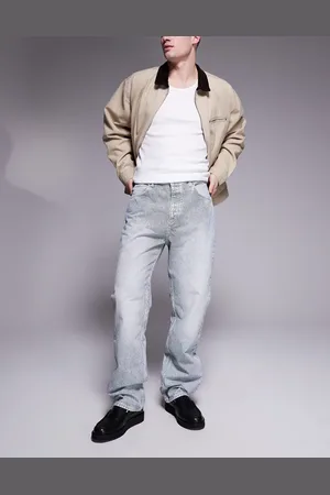Hugo Blue Nate baggy fit jeans in light blue