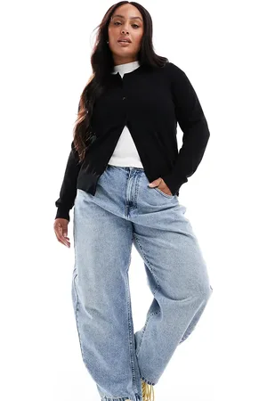 New Look New Look Curve crew neck cardigan in