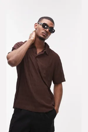 Topman Relaxed fit plisse polo in
